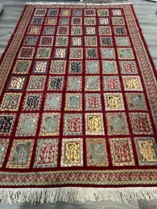 Antique Turkish Suzani Kilim Palace Hand Woven Area Rug Rust 119x80 Inches - Picture 1 of 24