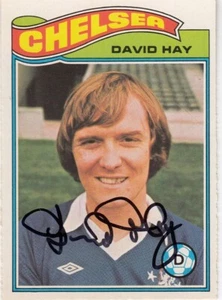 *LOW START BID* SIGNED TOPPS 1978/79 Trading Card DAVID HAY - CHELSEA - Imagen 1 de 1