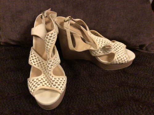 ADIDAS Sandali con zeppa e tacco boho LUCKY BRAND taglia 9M 39