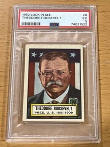 1952 Topps Look 'N See Theodore Roosevelt #6 PSA 5 neu bewertet 8/23 - Bild 1 von 2
