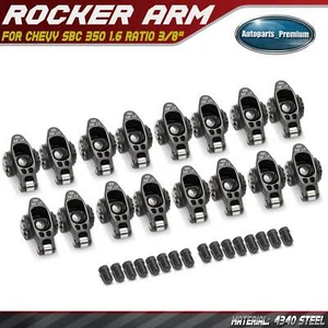 4340 Black Chromoly Rocker Arm for Chevy SBC 350 1.6 Ratio 3/8" Needle Bearings - Picture 1 of 10