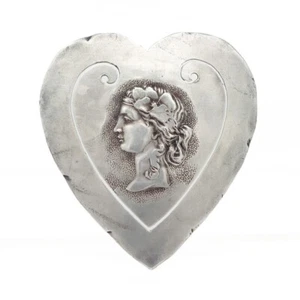 Antikes Shiebler Sterlingsilber etruskisches Revival herzförmiges Lesezeichen - Bild 1 von 10