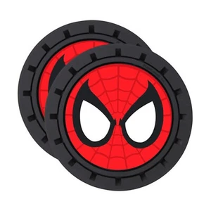 New Marvel Spider-Man Red Cup Holder Coaster Car Fit 2PC - Picture 1 of 2