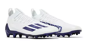 Size 14 - NEW Adidas Adizero Primeknit White Purple Football Cleats HP8743 NWT - Picture 1 of 5