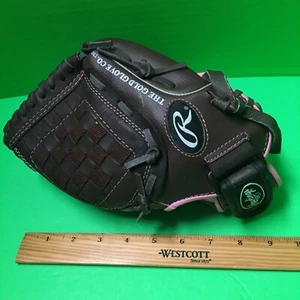 Guante Rawlings FastPitch Marrón Rosa Mano Derecha 11 Pulgadas, bola original - Imagen 1 de 12
