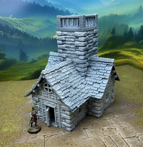 Village House with lookout (6) scenery terrain, Old World, Barons war, Mordheim - Picture 1 of 6