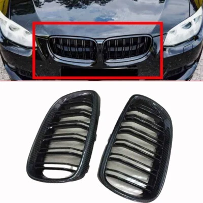 Решетка переднего бампера из настоящего углеродного волокна для BMW M3 335i 328i E92 E93 Pre-LCI 08-10 - Изображение 1 из 3