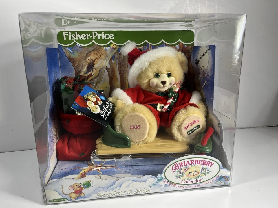 1999 Fisher Briarberry Berrykris With Sleigh Christmas Toys Bag