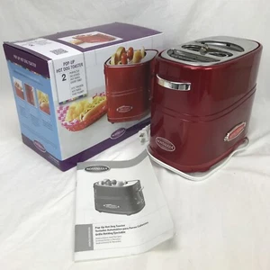 PREOWNED Nostalgia Retro Pop-Up Hot Dog Toaster Red HDT600 Frankfurter Buns USED - Picture 1 of 11