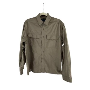 Eastern Mountain Sports Men's Utility Shirt Small Khaki Hiking Outdoor Travel - Picture 1 of 6