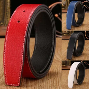 Herren Echtleder ohne Schnalle für H 38 mm Ersatz Herren Riemen Gürtel Riemen UK - Bild 1 von 19