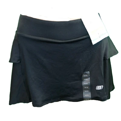 Falda con volantes para niña Skechers Active en negro, 10/12 Foto 1 de 2