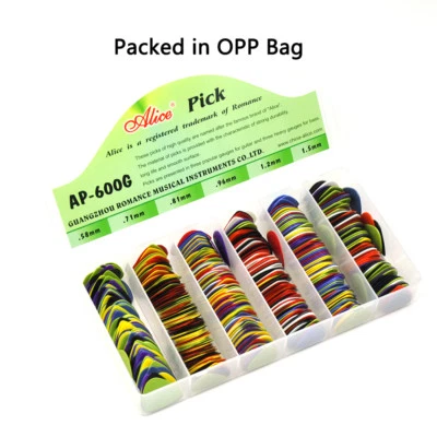 Lots of 100pcs Alice AP-G Projecting Nylon Guitar Picks Anti-Slip Mixed Colors - Image 1 of 4