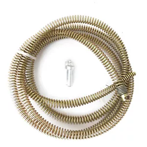 DIY Plumber Drain Snake Auger Cleaner Tool Metal Spring Cable 2.5m Sink Toilet - Picture 1 of 4