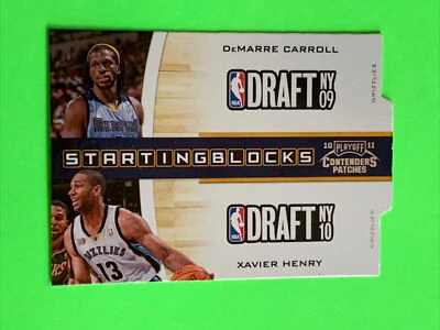 2010-2011 Panini Contenders Patches D. Carroll/X. Henry StartingBlocks 263/299  - Image 1 of 2