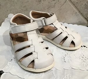 SOLE PLAY LIL GIRLS Sz 6 M Toddler CALEB SANDAL WHITE Hoop & Loop Closure NEW - Picture 1 of 5