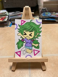 ACEO Original Mixed Media Painting Art Card ATC Pinup girl #192 - Picture 1 of 1