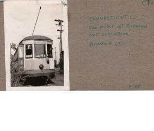 Connecticut Company Electric Street Railway Car 1901 Photo Index Card 3.5 x 2.5 - Picture 1 of 2