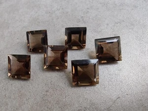Kalibrierter Rauchquarz Quadrat Facettschliff 10x10mm bis 20x20mm Natur Edelstein - Bild 1 von 6