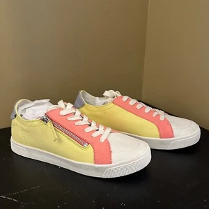 Dolce Vita Zalie Sherbet Multi Canvas Mode Sneaker Größe 9,5 Neu im Karton - Bild 1 von 6
