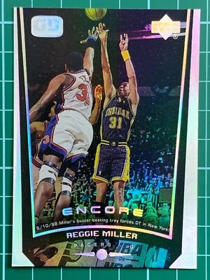 Reggie Miller #34  Indiana Pacers 1998-99 Upper Deck Encore  Basketball Card  - Image 1 of 4