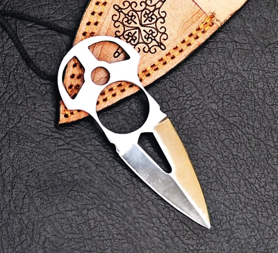 Custom Hand Made EDC Neck Knife - High Polish Stainless Steel Blade 2883 - Image 1 of 4