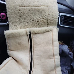 Lammfell Lammfell Hochleistungs Baby Fußsack für Kinderwagen Kombikinderwagen seltener Fund - Bild 1 von 4