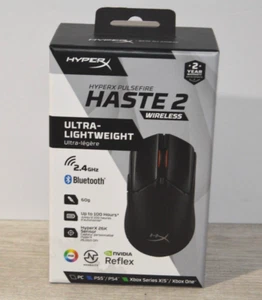 HyperX Pulsefire Haste 2 leichte kabellose Gaming Maus RGB schwarz Neu - Bild 1 von 12