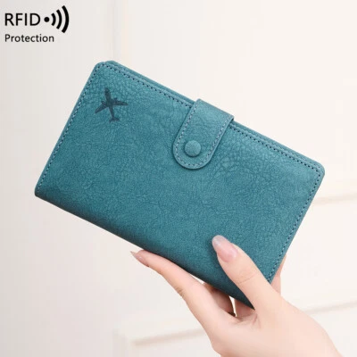 Unisex Portable RFID Passport Cover Travel Wallet Zipper Coin Purse Card Holder - Image 1 of 4