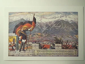 Deutsches Studentenhaus Innsbruck SCHWARZ-ROT-GOLD Repro Karte Studentika Kutzer - Picture 1 of 1