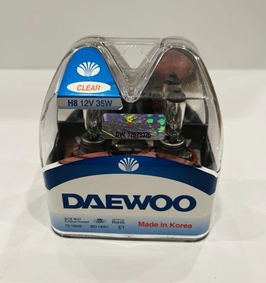 DAEWOO Clear Bulb Set of 2 – H8 12V 35W | Brand New & Sealed - Image 1 of 3