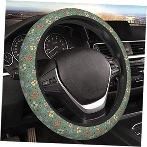 Salbeigrün Hippie Blume Auto KFZ Lenkradbezug Universal 15 Zoll 3 - Bild 1 von 7