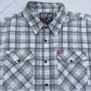 Dixxon Flannel Co The Chaplin Herren Langarm Pearl Snap 2XT schwarz weiß kariert - Bild 1 von 10