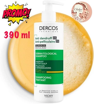 VICHY DERCOS anti-pelliculaire secs shampooing traitant 400 ml - Image 1 of 4