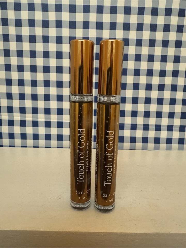 Dos (2X) ~Bath & Body Works ~ TOQUE DE ORO ~ MINI SPRAY PERFUME ~ TAMAÑO DE VIAJE Foto 1 de 1