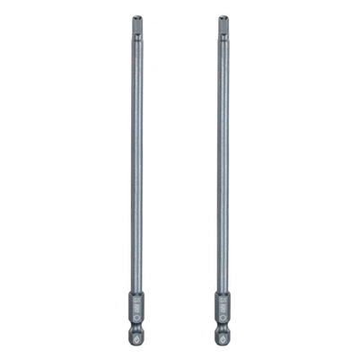 2pcs H4 Flat Hex Screwdriver Bit 4mm Magnetic Tip 1/4" Shank 6" Long Blue - Image 1 of 4