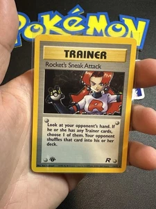 Pokemon TCG The Rocket's Trap Holo 1st Edition 19/132 Gym Heroes - Picture 1 of 2