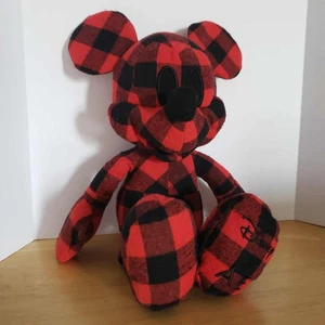 Disney Mickey Mouse X AE American Eagle Special Edition 12" Plush Red Plaid - Picture 1 of 8