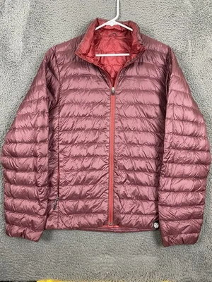 REI Co-op 650 Down Hoodie Jacket Dark Red Puffer Hiking Full Zip / Men’s Large - Image 1 of 4