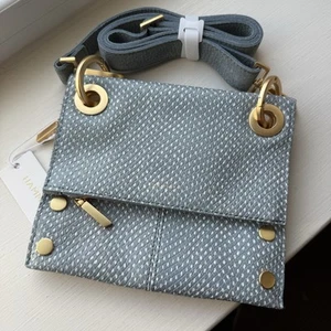 Hammitt Montana Reversible Small Bag Leather Crossbody Bay Blue Snake NWT - Picture 1 of 9