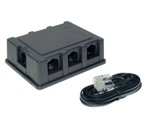ISDN Verteiler Box 6-fach, inkl. Kabel 3m (Abschlußwiderstande: 2x100 Ohm) - Picture 1 of 1