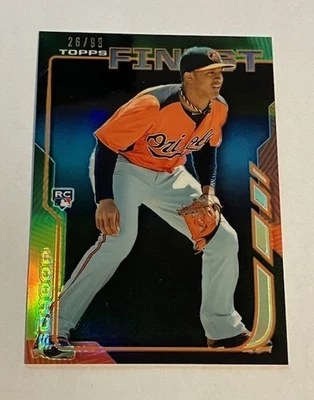 JONATHAN SCHOOP rc 2014 Topps Finest BLACK REFRACTOR #d /99 Orioles 💎 - Image 1 of 2