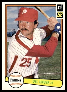 1982 Donruss Vintage Baseball NM Del Unser Philadelphia Phillies #273 - Picture 1 of 2