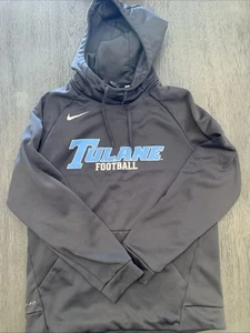Mens Medium Nike Dri Fit Therma Fit Tulane Grey Green Wave Hoodie - Picture 1 of 7
