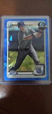 2020 Bowman Chrome Sapphire Bobby Witt Jr #BCP-25 1st Rookie Royals RC - Image 1 of 2