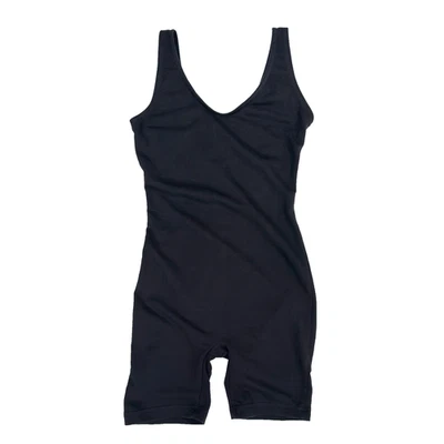 Vintage Años 90 Cheetah Sport Negro Retro Sin Mangas Mezcla de Algodón Unitard Pequeño Foto 1 de 4