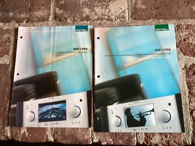 PAIR ROTEL RSP1098 BROCHURES: PRELIMINARY AND FULL RELEASE - Image 1 of 4