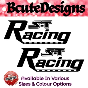 ST RACING CAR VEHICLE AESTHETIC VINYL DECAL STICKERS STYLING BODY SPOILER WINDOW - Picture 1 of 4