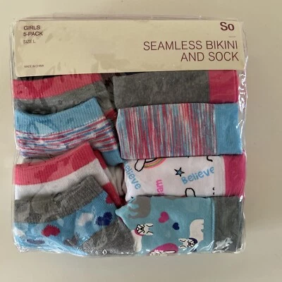 Бесшовные бикини и носки для девочек So упаковка 5 шт. размер L - Изображение 1 из 3