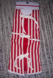 Burlap Country Red Striped Christmas Tree Skirt 48" Ashland New - Picture 1 of 4